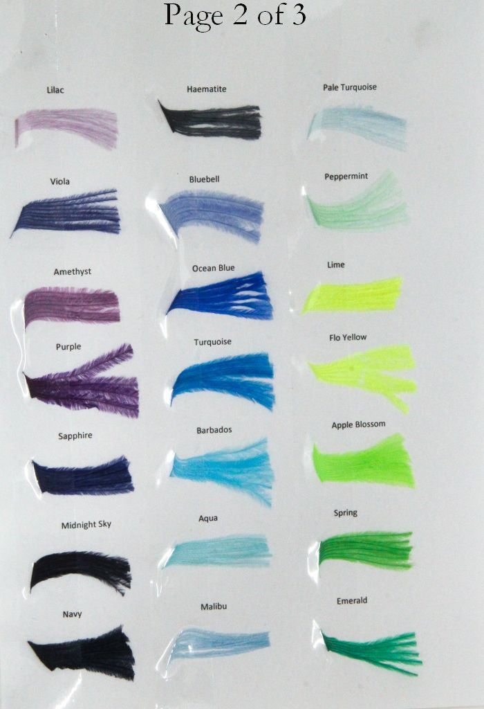 Dancewear Colour chart