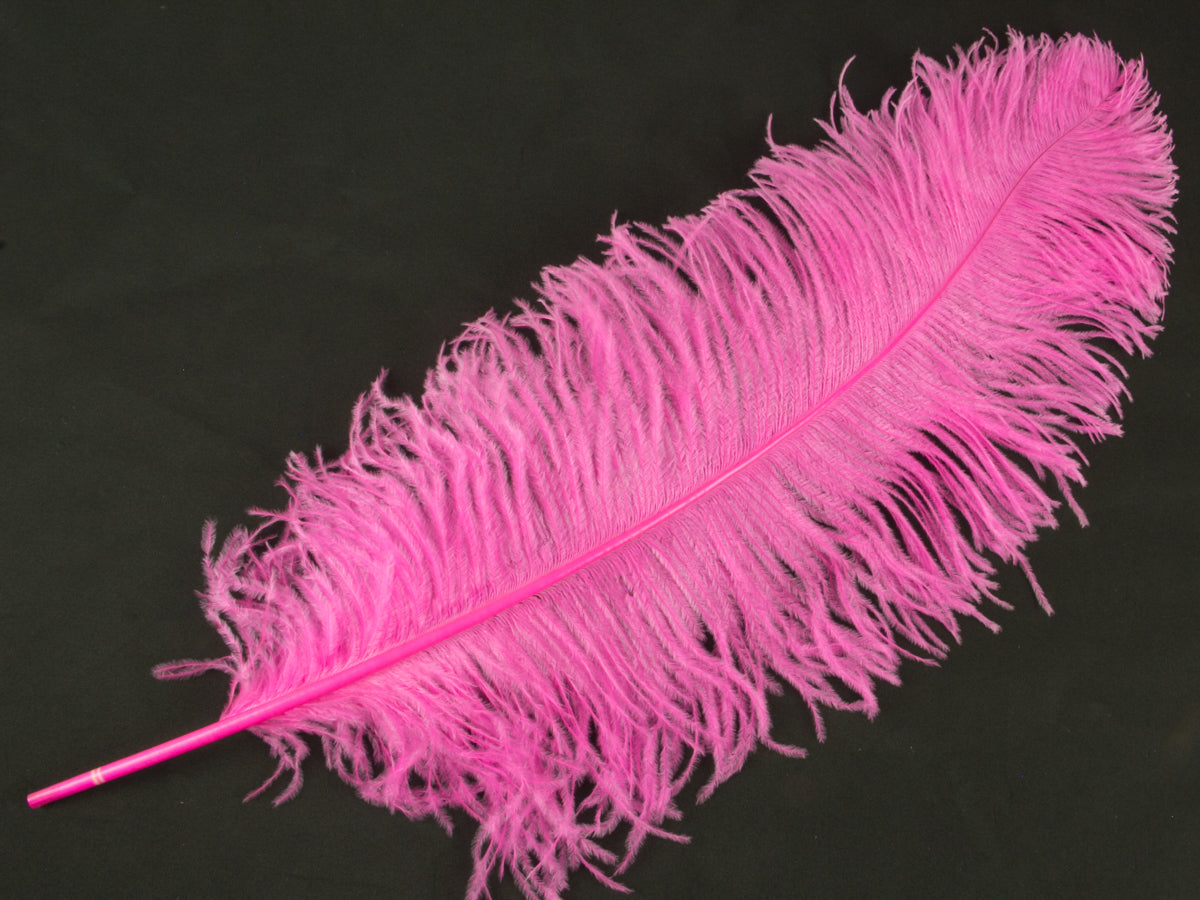 Ostrich Premium Wing Feather (50-65cm) Shocking Pink
