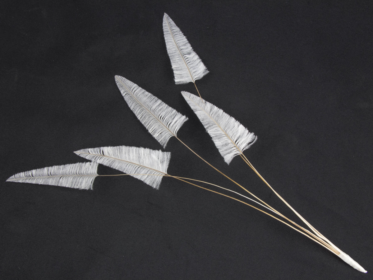 Stripped Ostrich Spray White