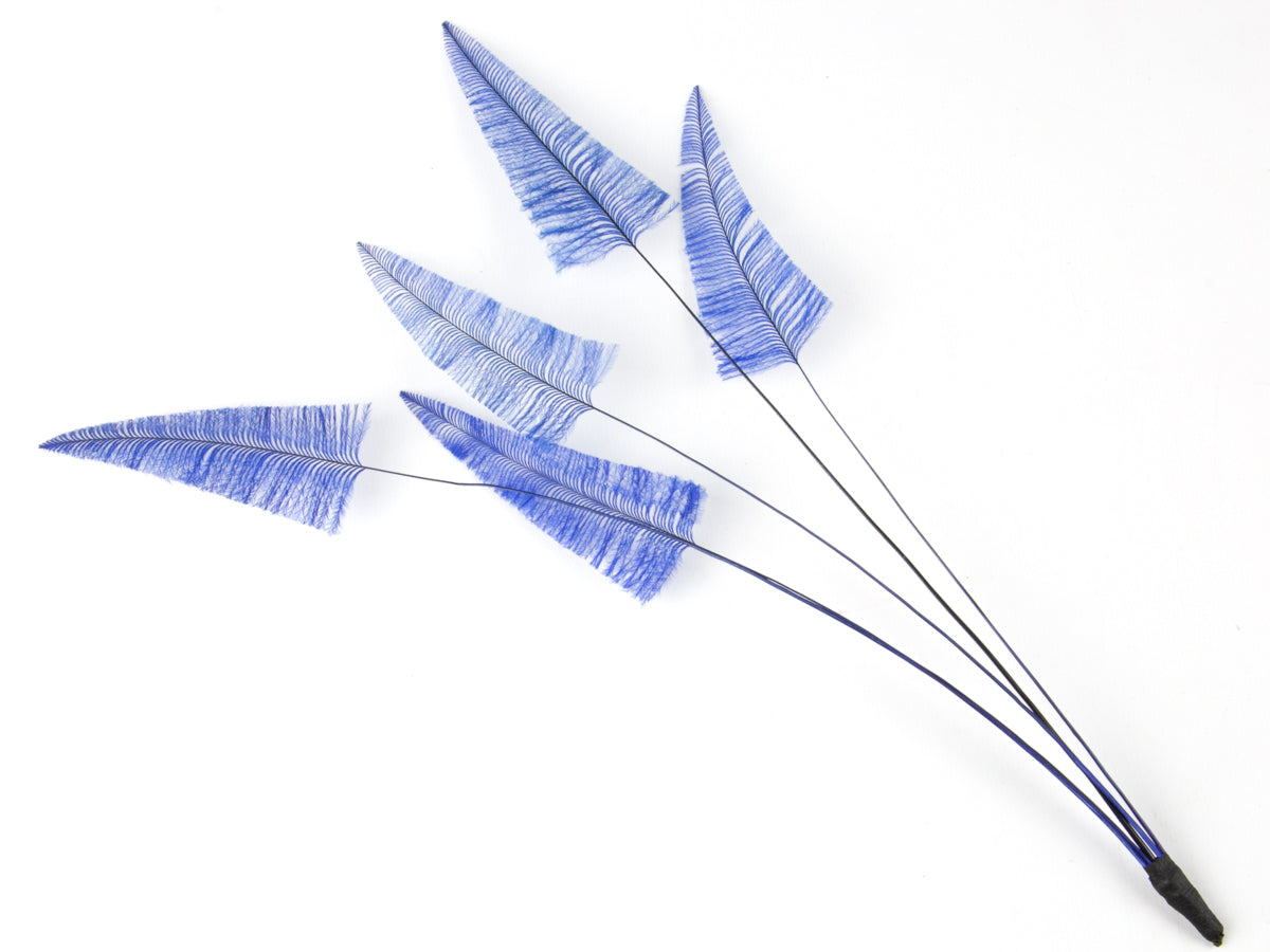 Stripped Ostrich Spray Royal Blue