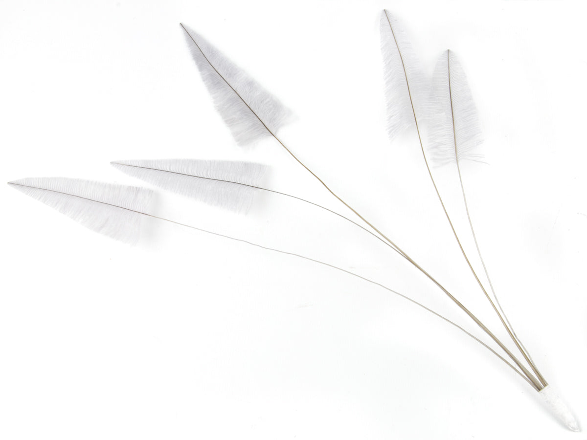 Stripped Ostrich Spray Silver Grey