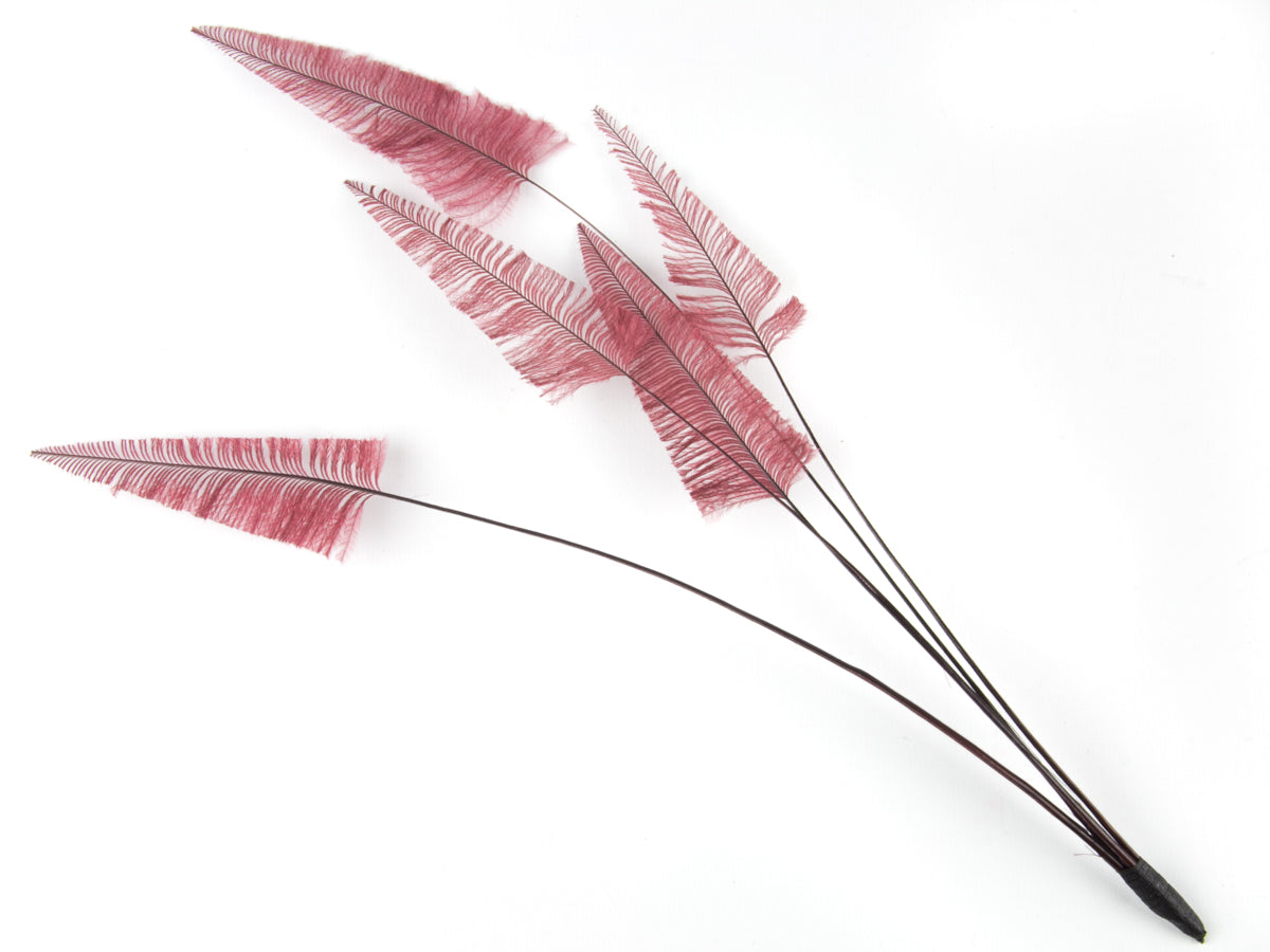 Stripped Ostrich Spray Burgundy