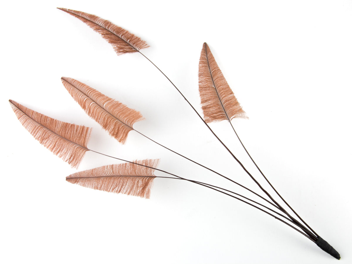 Stripped Ostrich Spray Cognac