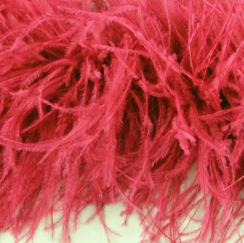 Ostrich/Marabout Boa 1.8m - 5 ply Ruby Red
