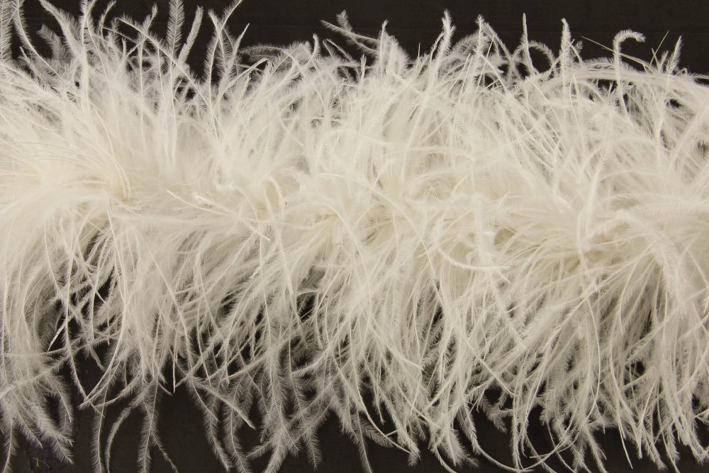 Ostrich/Marabout Boa 1.8m - 5 ply Ivory