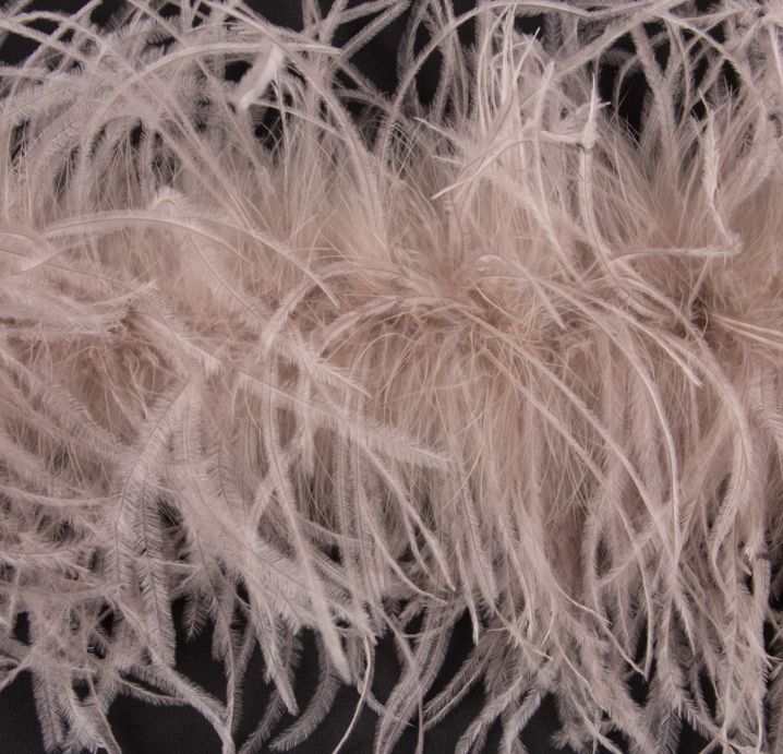 Ostrich/Marabout Boa 1.8m - 5 ply Mushroom