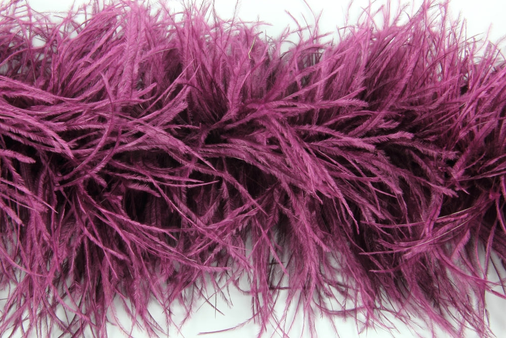 Ostrich/Marabout Boa 1.8m - 5 ply Wine