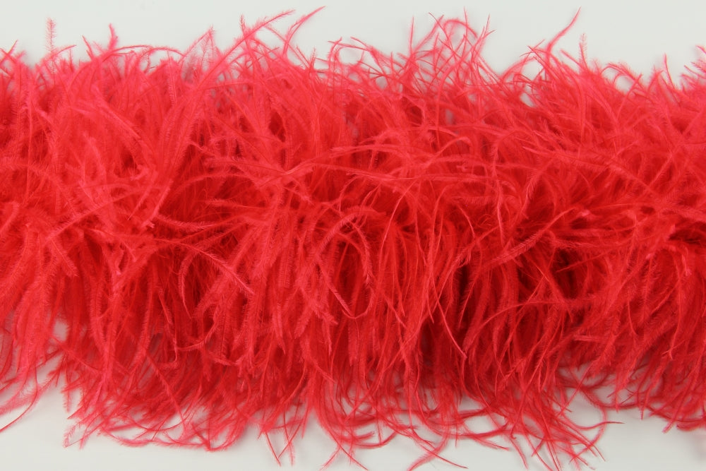 Ostrich/Marabout Boa 1.8m - 5 ply Bright Red