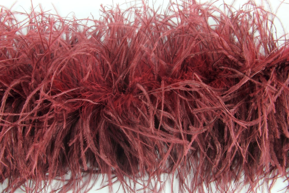 Ostrich/Marabout Boa 1.8m - 5 ply Burgundy