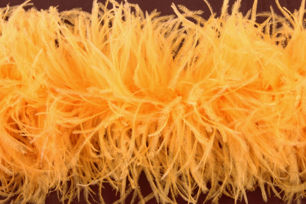 Ostrich/Marabout Boa 1.8m - 2ply Egg Yolk