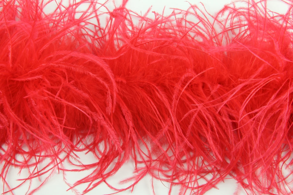 Ostrich/Marabout Boa 1.8m - 2ply Bright Red