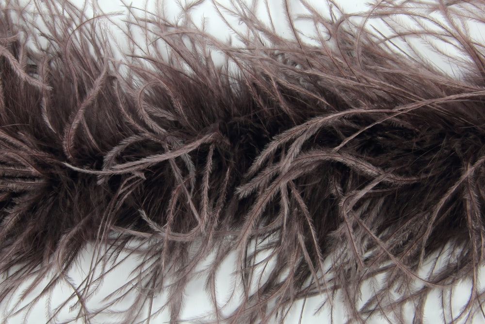 Ostrich/Marabout Boa 1.8m - 2ply Chocolate