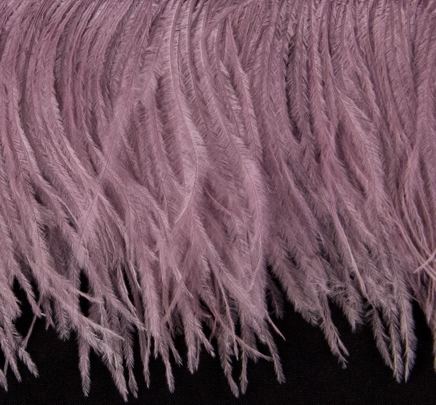 Ostrich Fringe 13-15cm depth per metre - 2 ply Dusky Pink