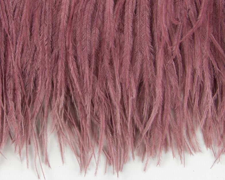 Ostrich Fringe 13-15cm depth per metre - 2 ply Orchid (Boa)