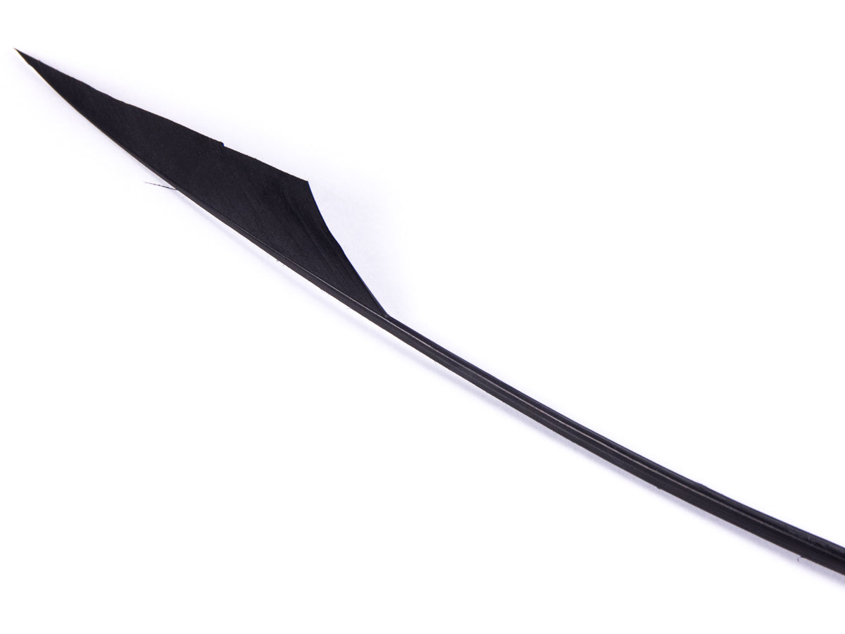 Cut Shaped Goose Spear Feather Black
