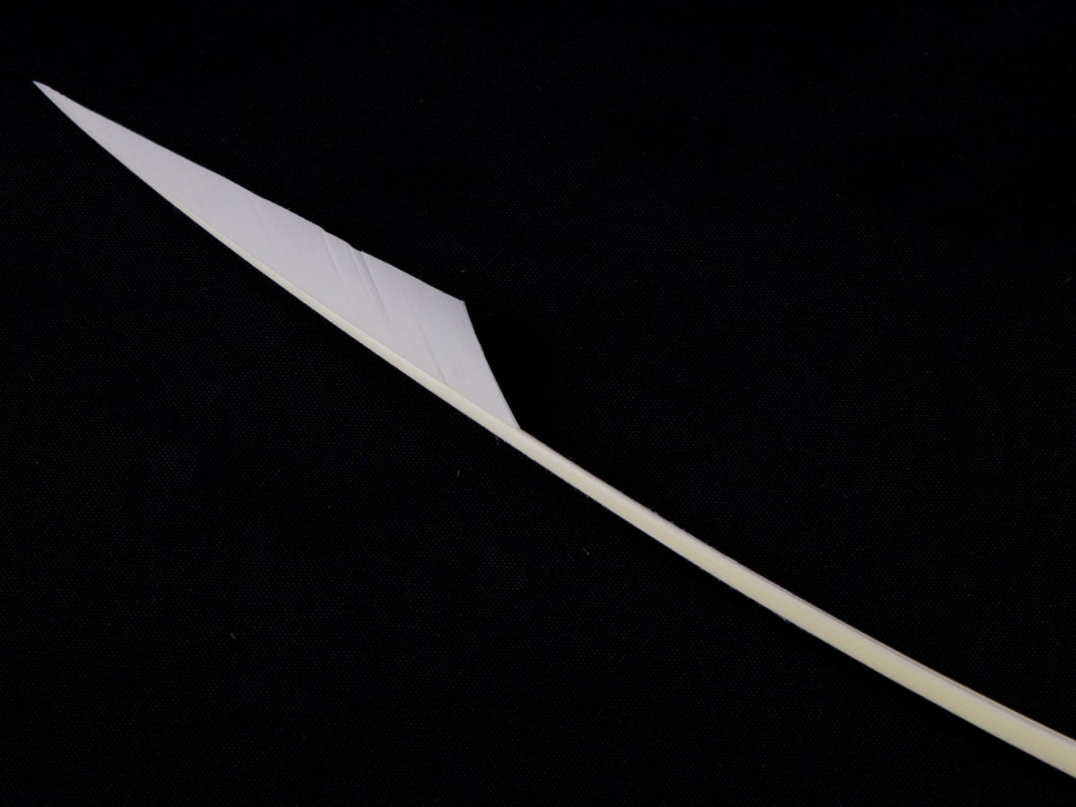 Cut Shaped Goose Spear Feather White