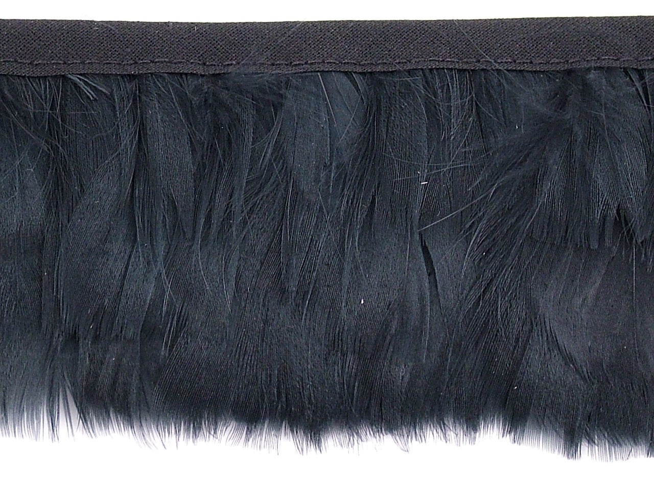 Goose Coquille Feather Fringe per metre