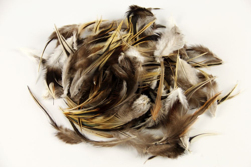 Badger Hackle Feathers 30gm, Natural BKRZ
