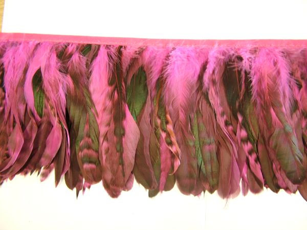 Shocking pink chinchilla coque fringe