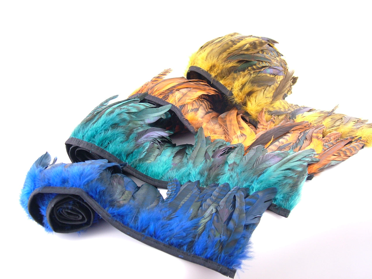 Frangia Di Piume Di Gallo KOLIGHT: 2 Metri, Larga 12-17 Cm, Per Decorazioni E Costume - 4