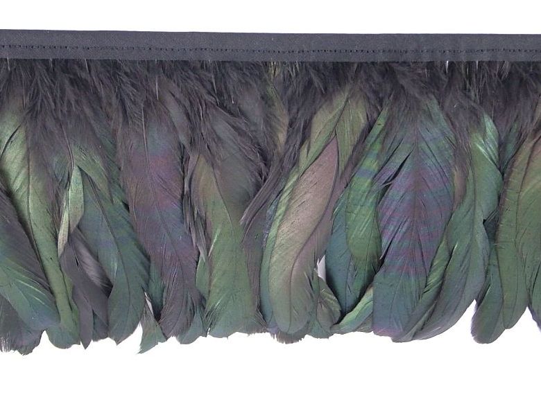 bronze coque feather fringe