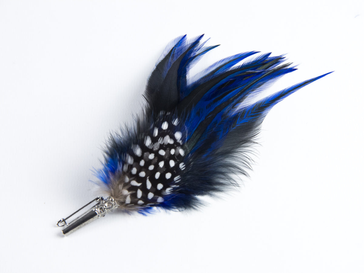 Cocktail Style Brooch - BKRZ20 Royal Blue
