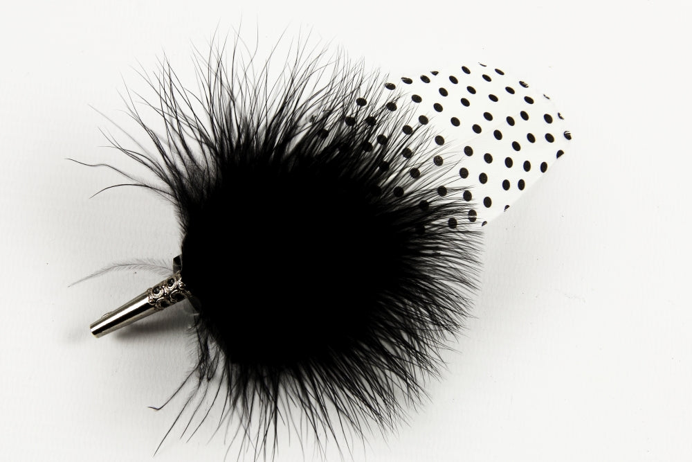 spot brooch black