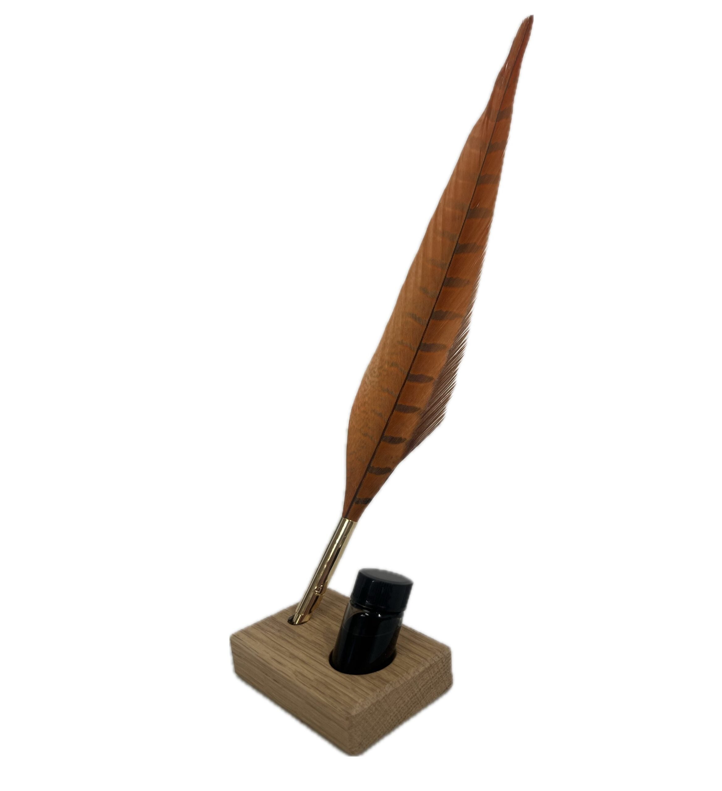 Oak bottle and pen stand 3