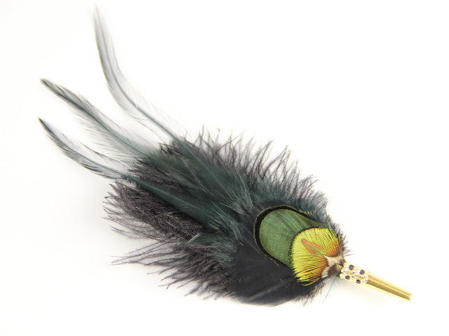 Electrum Feather Brooch - BLGM2 (Pack 3)