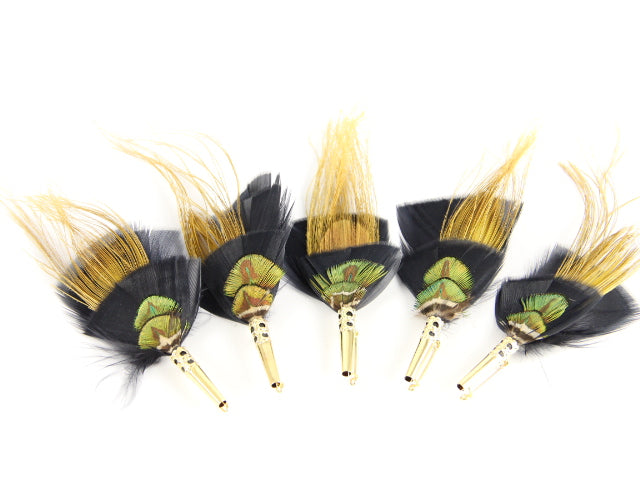 GoldenEye Feather Brooch - BLPM (Pack 3)