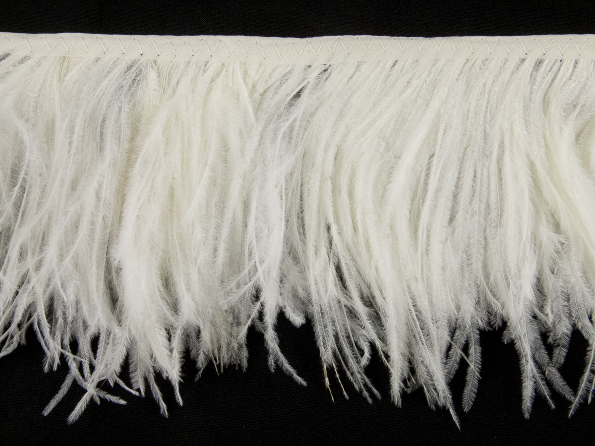 2 Ply Ostrich Feather Fringe 10 cm depth - Fashion Colours