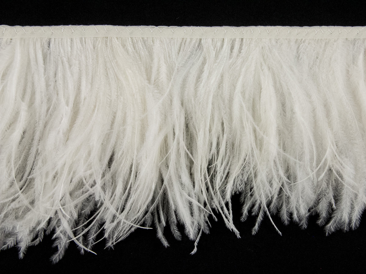 2 Ply Ostrich Feather Fringe 10 cm depth - Fashion Colours