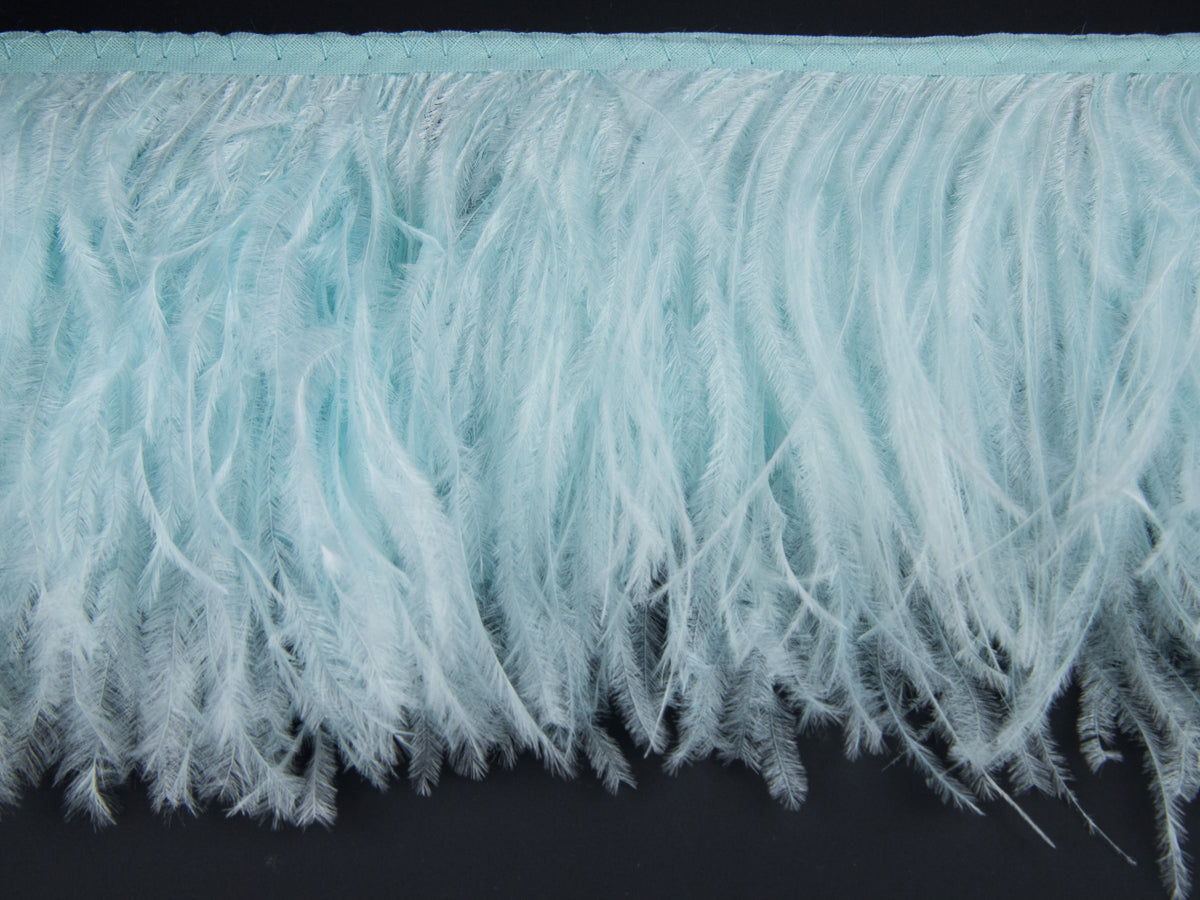 2 Ply Ostrich Feather Fringe 10 cm depth - Fashion Colours
