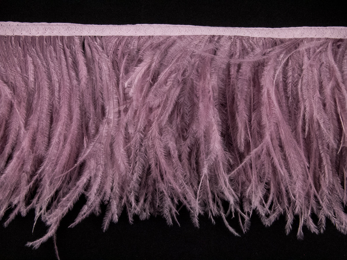 2 Ply Ostrich Feather Fringe 10 cm depth - Fashion Colours