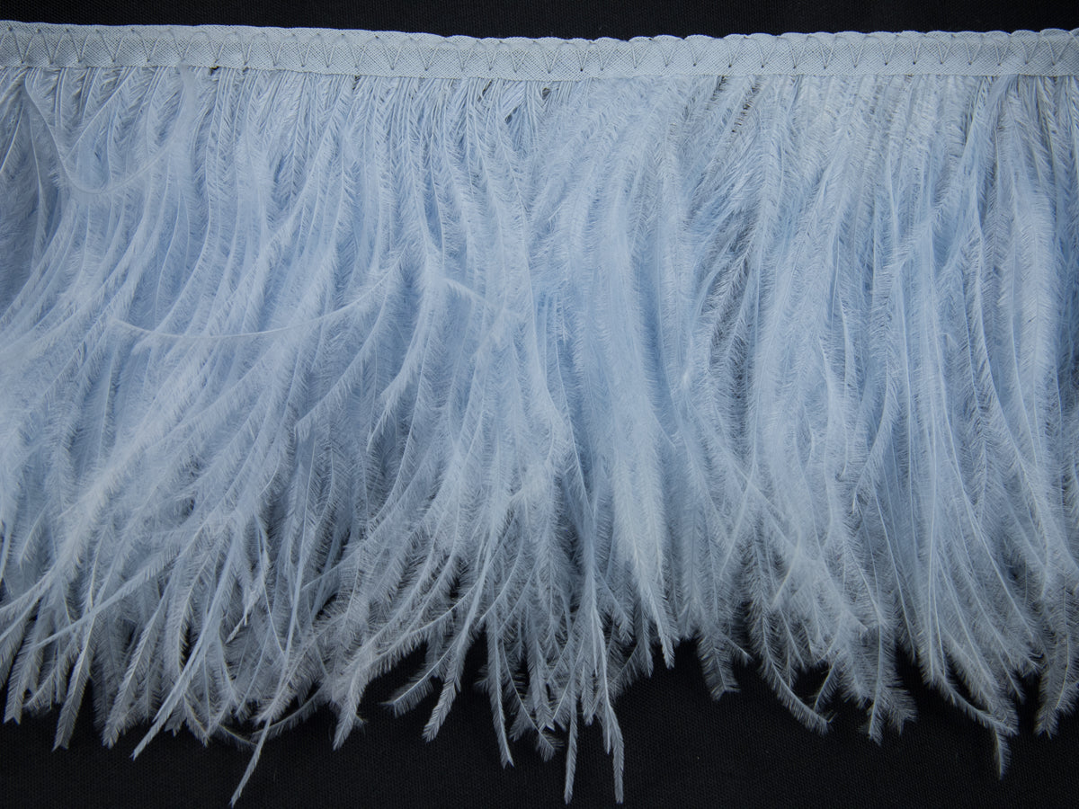 2 Ply Ostrich Feather Fringe 10 cm depth - Fashion Colours