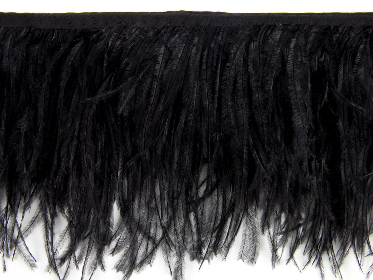 2 Ply Ostrich Feather Fringe 10 cm depth - Fashion Colours