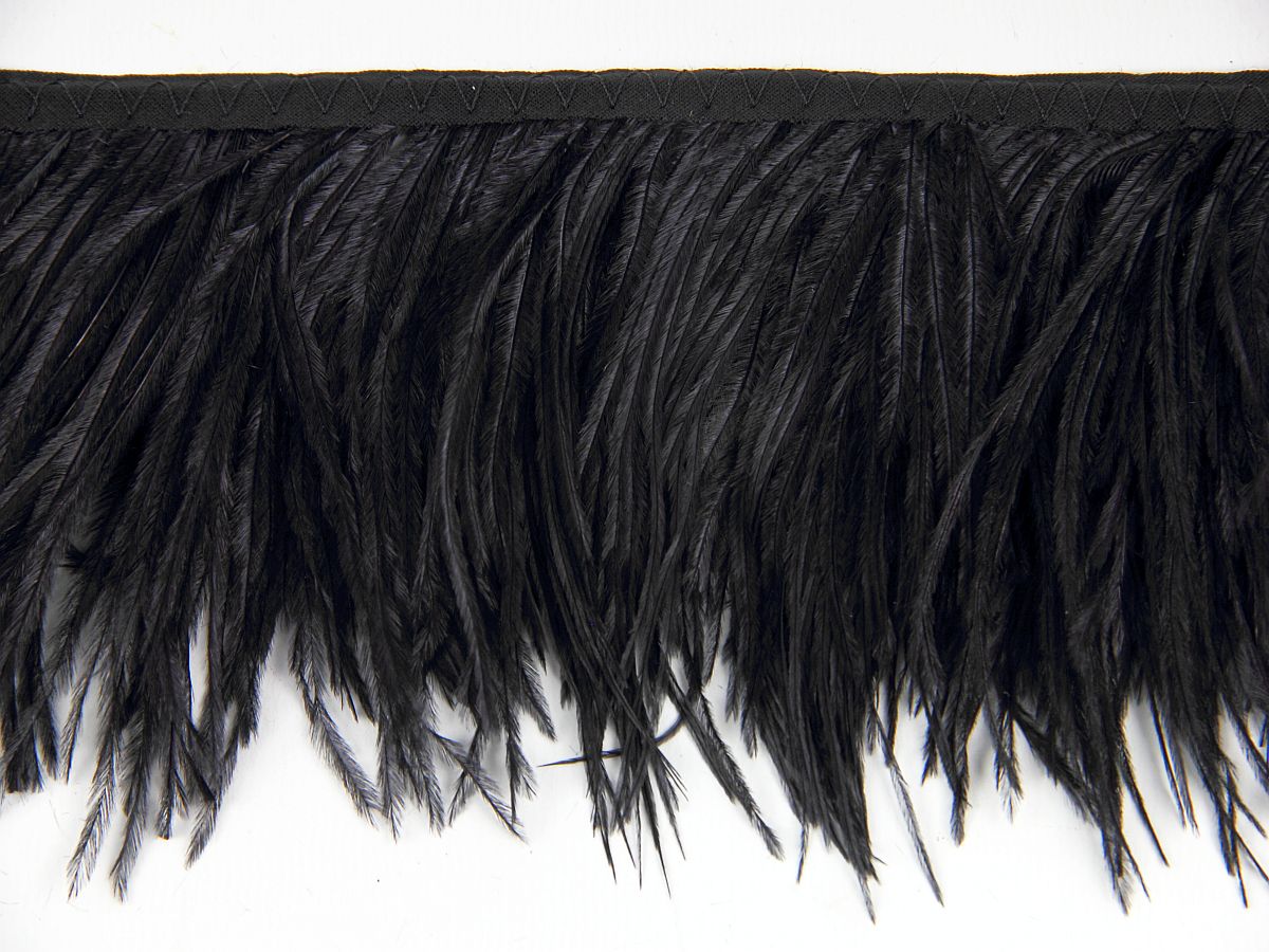 2 Ply Ostrich Feather Fringe 10 cm depth - Fashion Colours