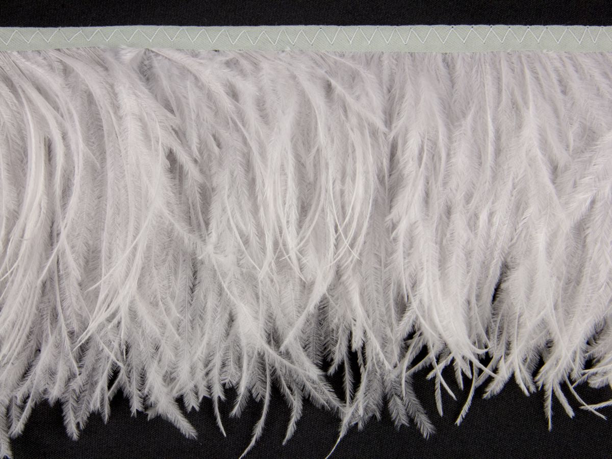 2 Ply Ostrich Feather Fringe 10 cm depth - Fashion Colours