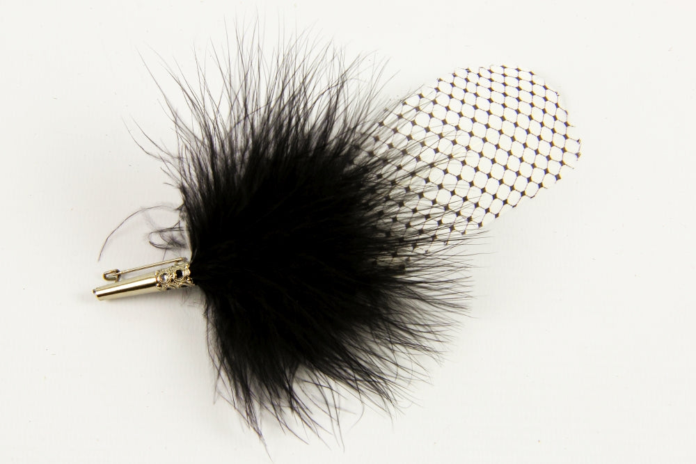 Printed Feather Brooches (Pack of 3)