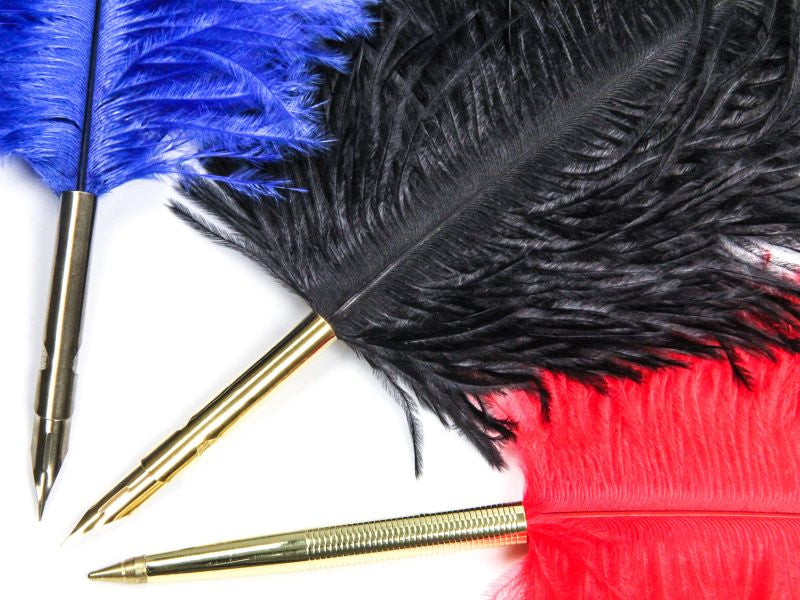 Mini Prime Ostrich Feather Pen (Pack of 10)