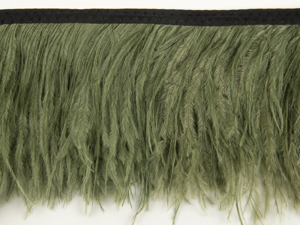 2 Ply Ostrich Feather Fringe 10 cm depth - Fashion Colours