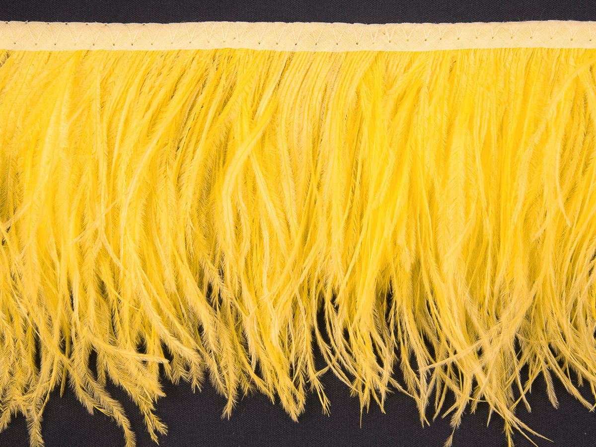 2 Ply Ostrich Feather Fringe 10 cm depth - Fashion Colours