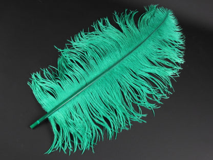 Ostrich Premium Wing Feather Short (40-50cm) Emerald
