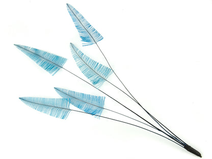 Stripped Ostrich Spray Deep Turquoise