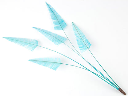 Stripped Ostrich Spray Bright Turquoise