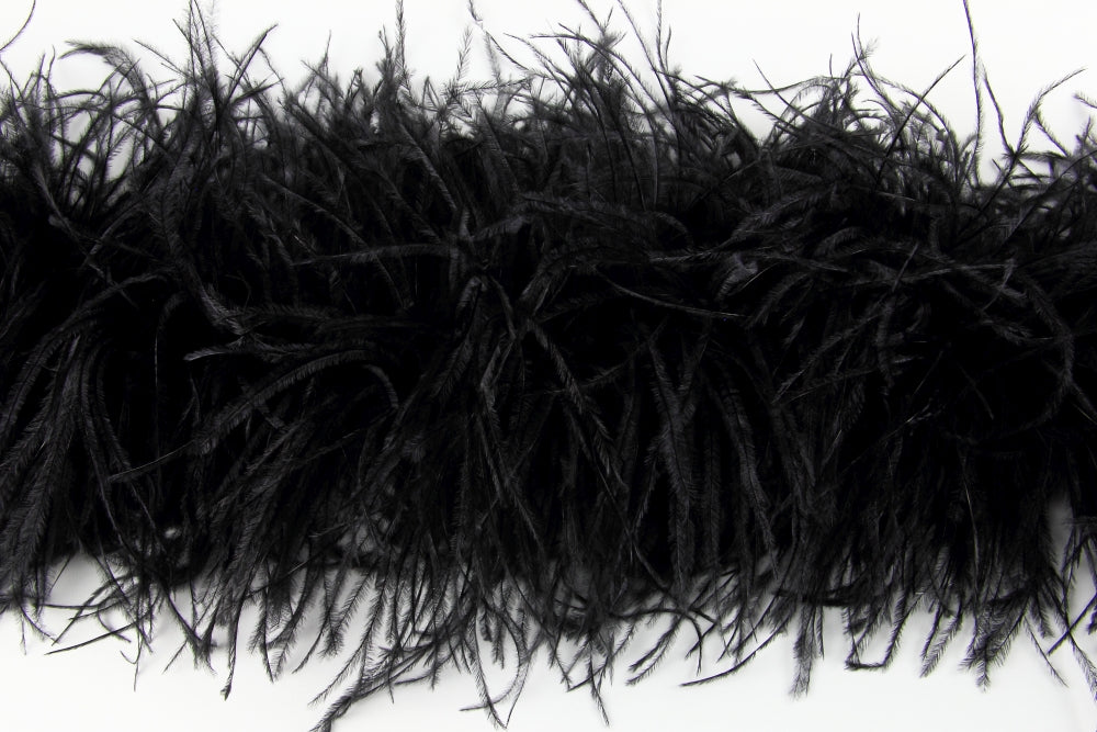 Ostrich/Marabout Boa 1.8m - 5 ply Black