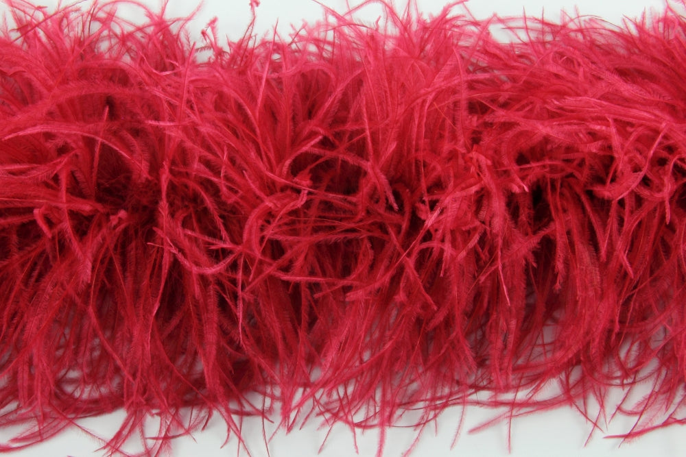 Ostrich/Marabout Boa 1.8m - 2ply Dark Red
