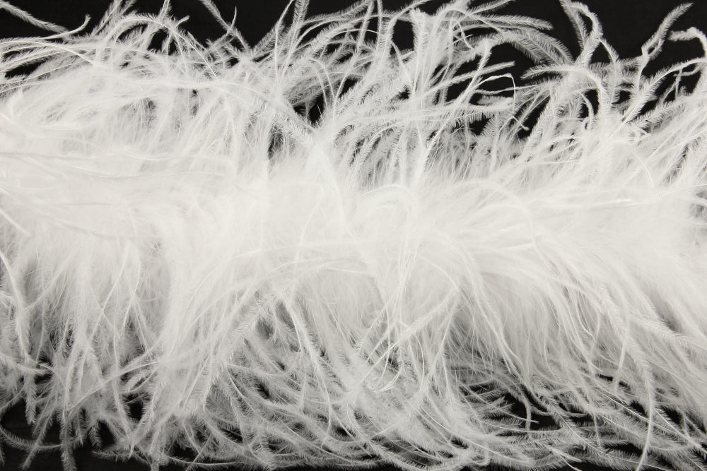 Ostrich/Marabout Boa 1.8m - 2ply White