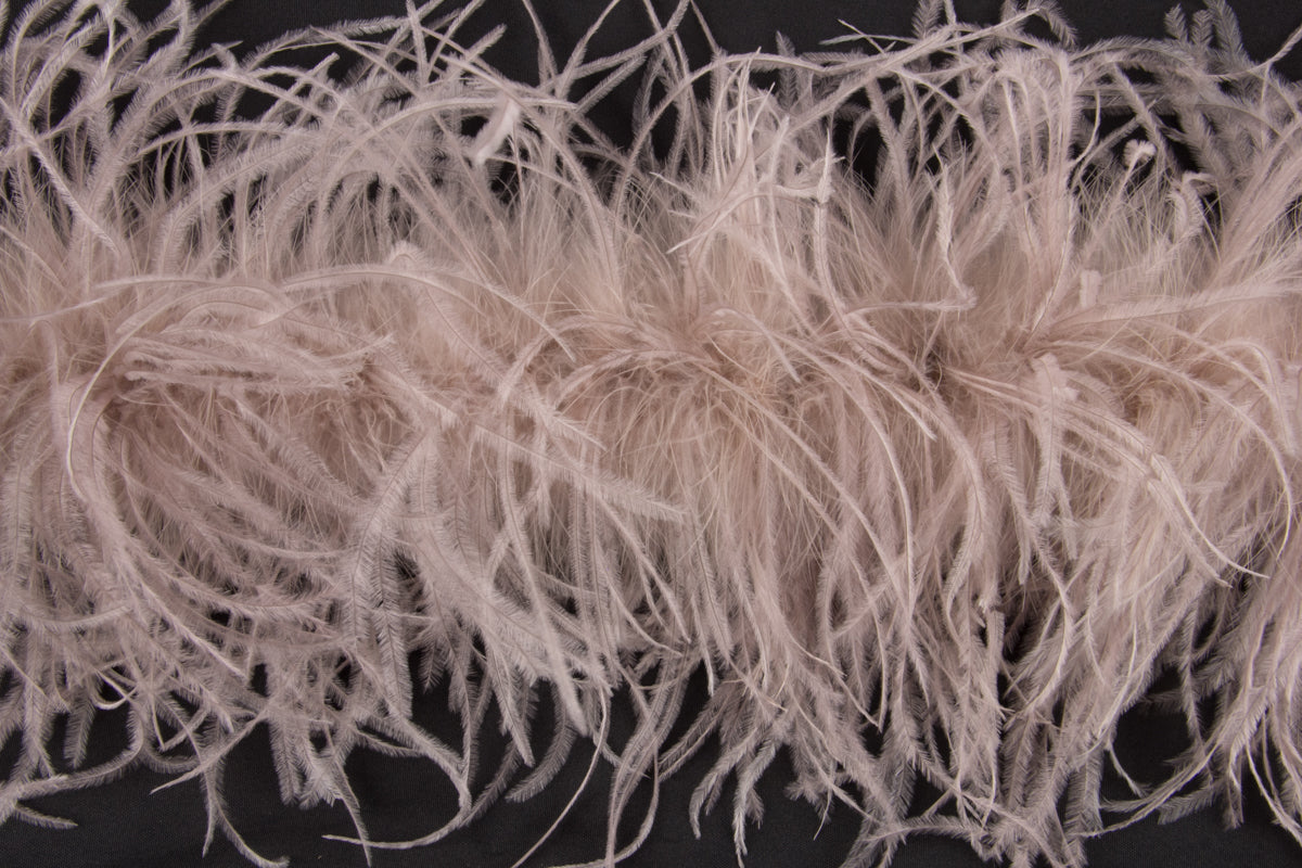Ostrich/Marabout Boa 1.8m - 2ply Mushroom