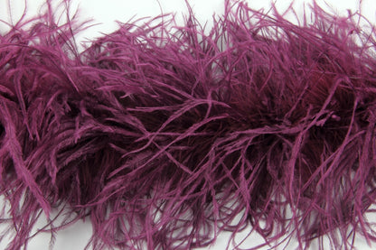 Ostrich/Marabout Boa 1.8m - 2ply Wine
